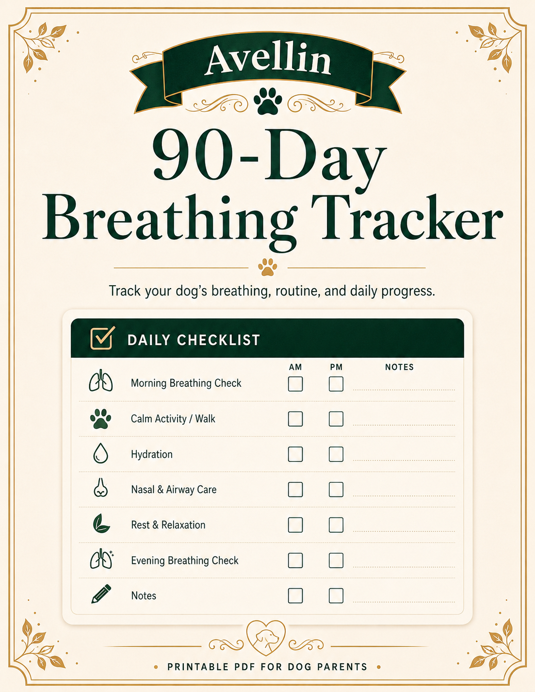 90-Day Breathing Tracker