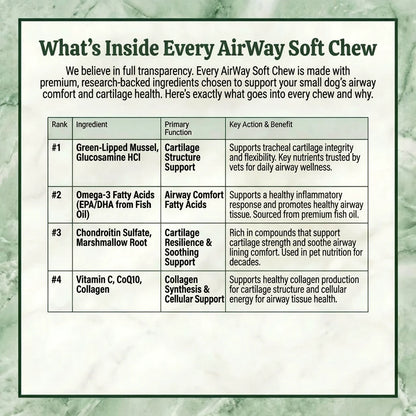 Airway Support Soft Chews for Small Breeds