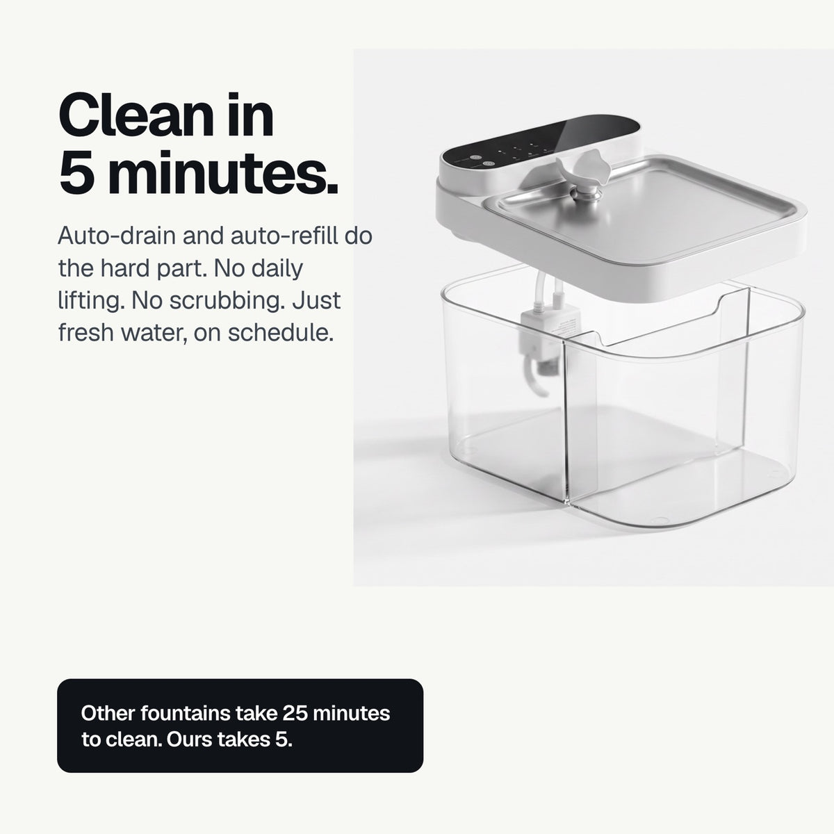 Clean in five minutes